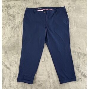 Talbots Girlfriend Chino Pants‎ Womens 16W Petite Navy Blue Stretch 25" Inseam